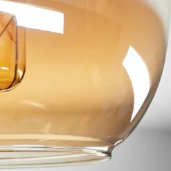 hofstein Plafonnier - Verre Apedo Laiton, 1 lumière