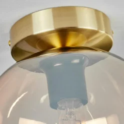 hofstein Plafonnier - Verre Apedo Laiton, 1 lumière