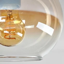 hofstein Plafonnier - Verre Apedo Laiton, 1 lumière