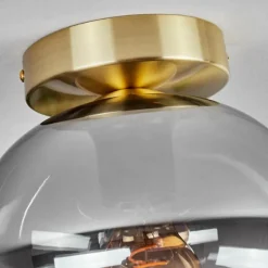 hofstein Plafonnier - Verre Apedo Laiton, 1 lumière