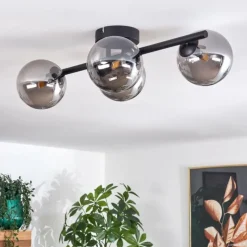 hofstein Plafonnier - Verre Chehalis Fumé, 4 lumières