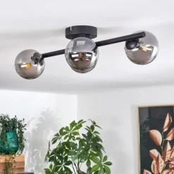 hofstein Plafonnier - Verre Chehalis Fumé, 4 lumières