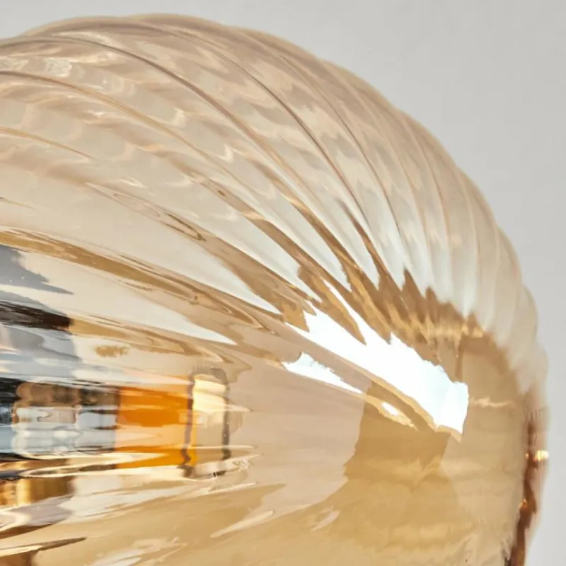 hofstein Plafonnier - Verre Chehalis Or, Noir, 6 lumières