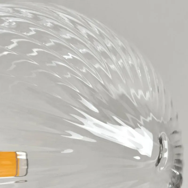 hofstein Plafonnier - Verre Chehalis Or, Noir, 6 lumières