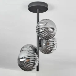 hofstein Plafonnier - Verre Chehalis Fumé, 4 lumières