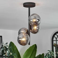 hofstein Plafonnier - Verre Chehalis Fumé, 4 lumières