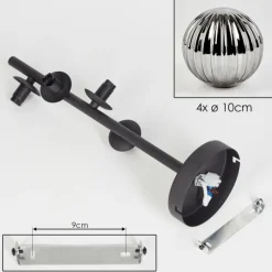 Suspension Verre Fumé-hofstein Plafonnier - Verre Chehalis Fumé, 4 lumières