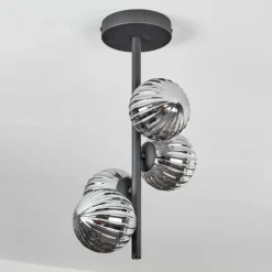Suspension Verre Fumé-hofstein Plafonnier - Verre Chehalis Fumé, 4 lumières