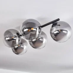 hofstein Plafonnier - Verre Chehalis Clair, Fumé, 4 lumières