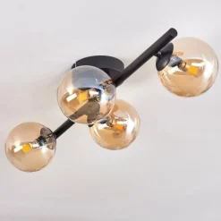 hofstein Plafonnier - Verre Chehalis Ambre, 4 lumières