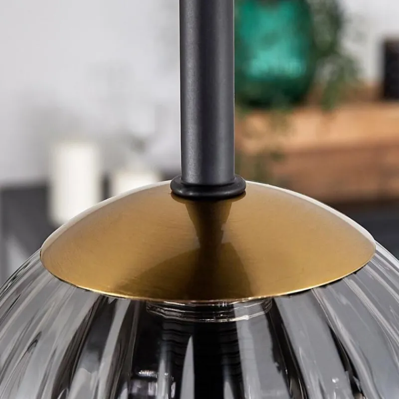 Lampes Dorées-hofstein Plafonnier - Verre Chehalis Or, Noir, 5 lumières