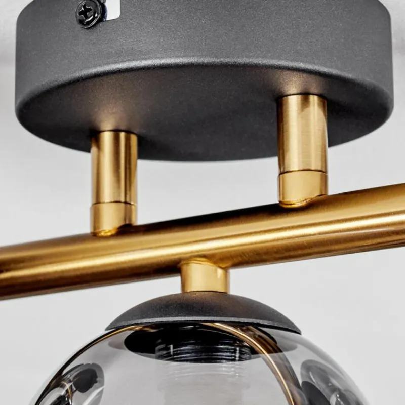 Lampes Dorées-hofstein Plafonnier - Verre Chehalis Or, Noir, 3 lumières