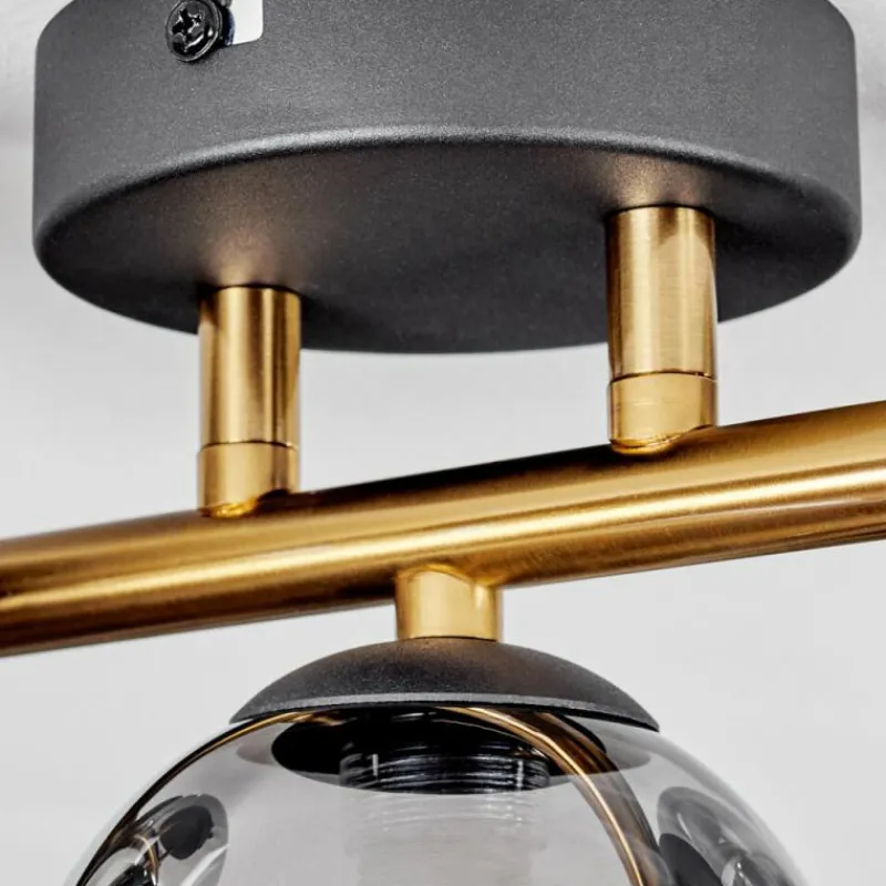 Lampes Dorées-hofstein Plafonnier - Verre Chehalis Or, Noir, 3 lumières