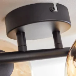 hofstein Plafonnier - Verre Chehalis Ambre, 4 lumières