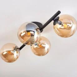 hofstein Plafonnier - Verre Chehalis Ambre, 4 lumières