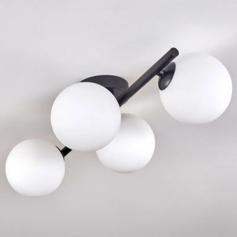 hofstein Plafonnier - Verre Chehalis Blanc, 4 lumières