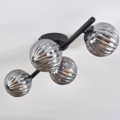 Suspension Verre Fumé-hofstein Plafonnier - Verre Chehalis Fumé, 4 lumières