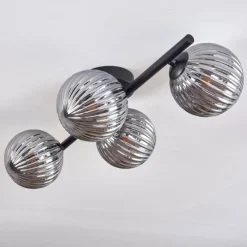 hofstein Plafonnier - Verre Chehalis Fumé, 4 lumières