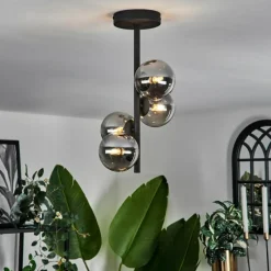 hofstein Plafonnier - Verre Chehalis Fumé, 4 lumières