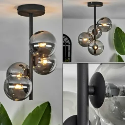 hofstein Plafonnier - Verre Chehalis Fumé, 4 lumières