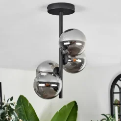 hofstein Plafonnier - Verre Chehalis Fumé, 4 lumières