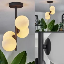 hofstein Plafonnier - Verre Chehalis Blanc, 4 lumières