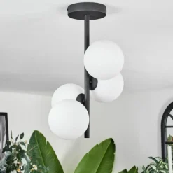 hofstein Plafonnier - Verre Chehalis Blanc, 4 lumières