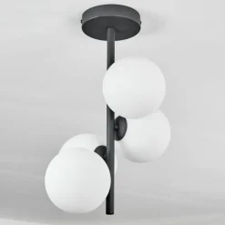 hofstein Plafonnier - Verre Chehalis Blanc, 4 lumières