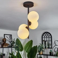 hofstein Plafonnier - Verre Chehalis Blanc, 4 lumières