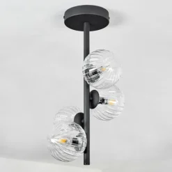 hofstein Plafonnier - Verre Chehalis Clair, 4 lumières