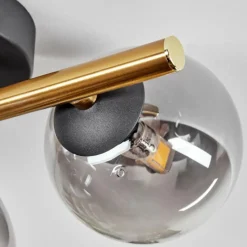 Lampes Dorées-hofstein Plafonnier - Verre Chehalis Or, Noir, 3 lumières