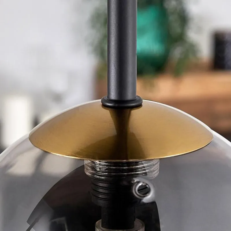 Lampes Dorées-hofstein Plafonnier - Verre Chehalis Or, Noir, 5 lumières