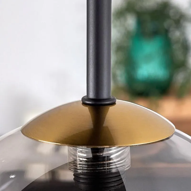 Lampes Dorées-hofstein Plafonnier - Verre Chehalis Or, Noir, 5 lumières