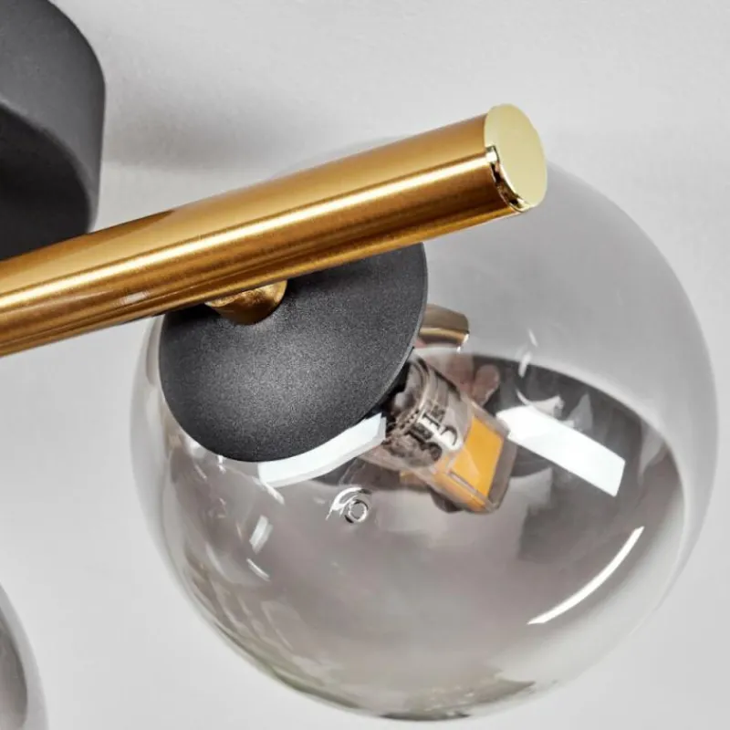 Lampes Dorées-hofstein Plafonnier - Verre Chehalis Or, Noir, 3 lumières