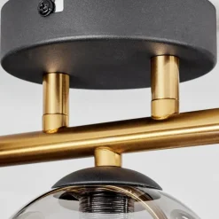 Lampes Dorées-hofstein Plafonnier - Verre Chehalis Or, Noir, 3 lumières