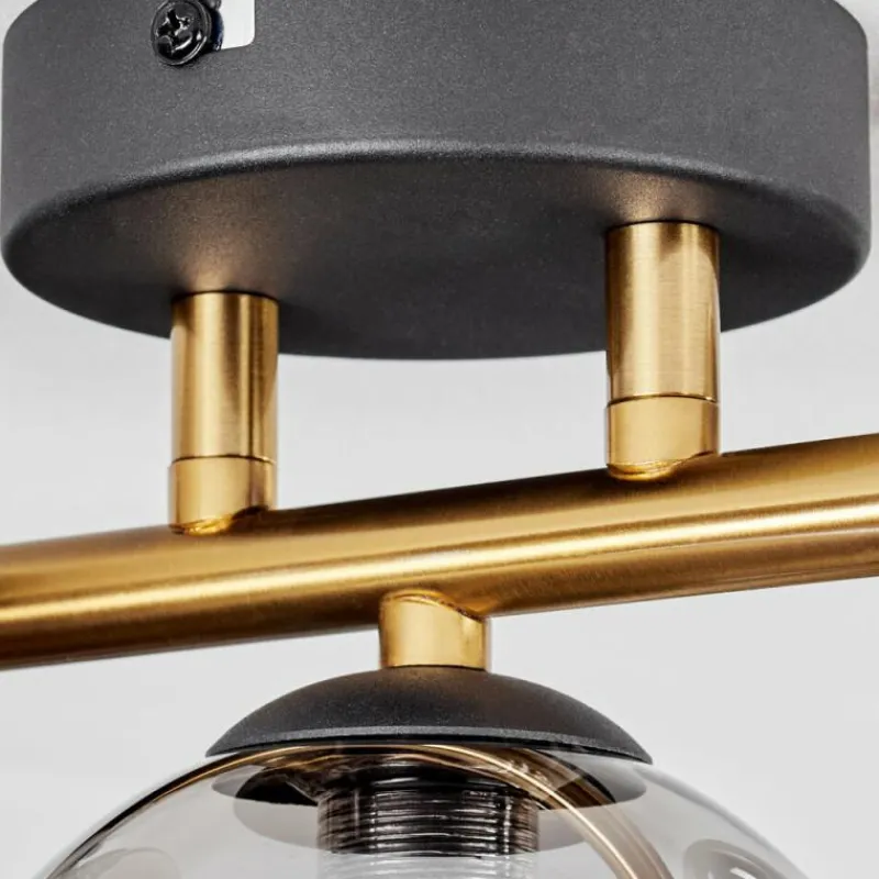 Lampes Dorées-hofstein Plafonnier - Verre Chehalis Or, Noir, 3 lumières