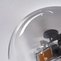 hofstein Plafonnier - Verre Chehalis Clair, Fumé, 4 lumières