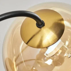 hofstein Plafonnier - Verre Chehalis Or, Noir, 6 lumières