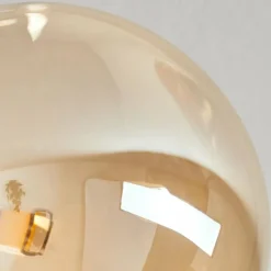 hofstein Plafonnier - Verre Chehalis Or, Noir, 6 lumières