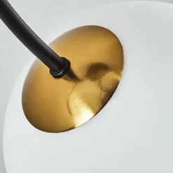 hofstein Plafonnier - Verre Chehalis Or, Noir, 6 lumières