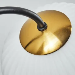 hofstein Plafonnier - Verre Chehalis Or, Noir, 6 lumières