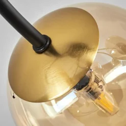 Lampes Dorées-hofstein Plafonnier - Verre Chehalis Or, Noir, 6 lumières