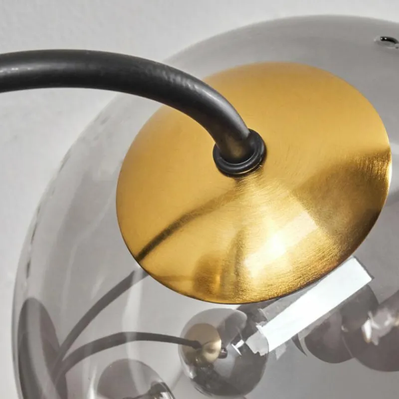 Lampes Dorées-hofstein Plafonnier - Verre Chehalis Or, Noir, 6 lumières