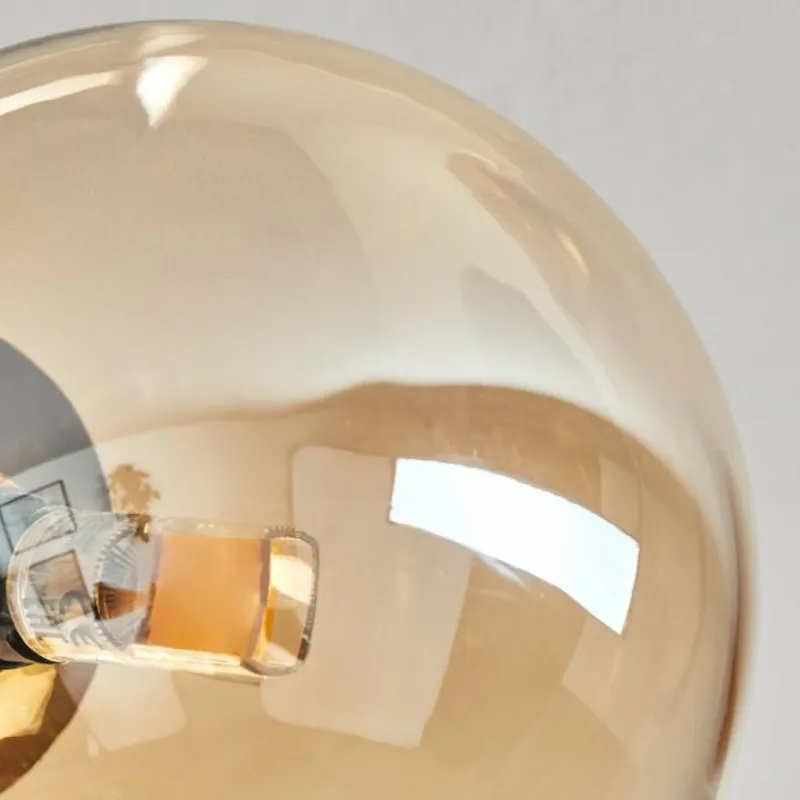 hofstein Plafonnier - Verre Chehalis Or, Noir, 6 lumières