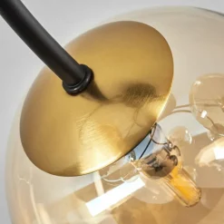 hofstein Plafonnier - Verre Chehalis Or, Noir, 6 lumières