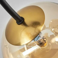 hofstein Plafonnier - Verre Chehalis Or, Noir, 6 lumières