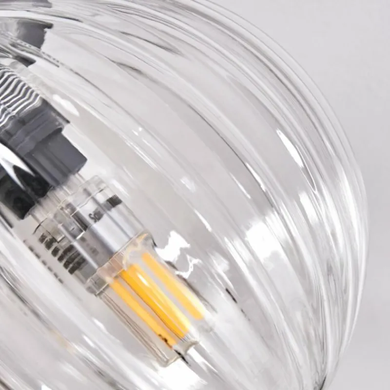 hofstein Plafonnier - Verre Chehalis Clair, 5 lumières