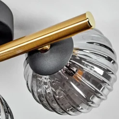 Lampes Dorées-hofstein Plafonnier - Verre Chehalis Or, Noir, 3 lumières