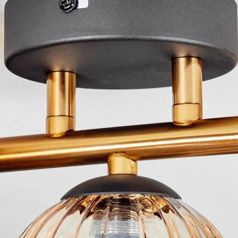 Lampes Dorées-hofstein Plafonnier - Verre Chehalis Or, Noir, 3 lumières