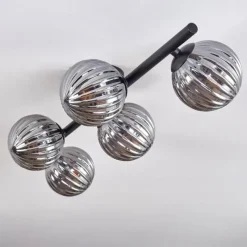 hofstein Plafonnier - Verre Chehalis Fumé, 5 lumières